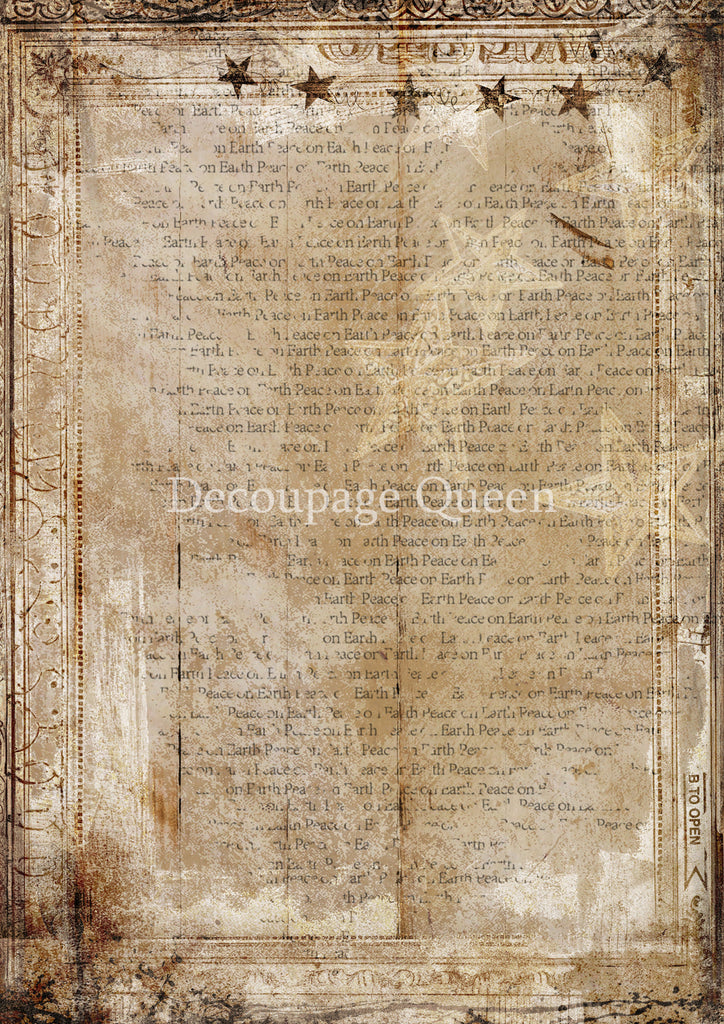 Decoupage Queen Warm and Cozy Background Rice Paper A4 8.3 x 11.7 in - rice paper