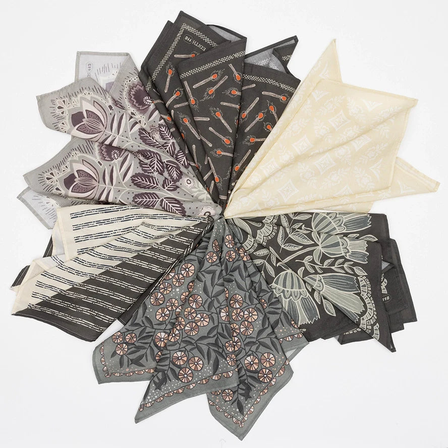 Hanker Eleanor Premium Cotton Handmade Bandana #114 new Neutral series-BluebirdMercantile