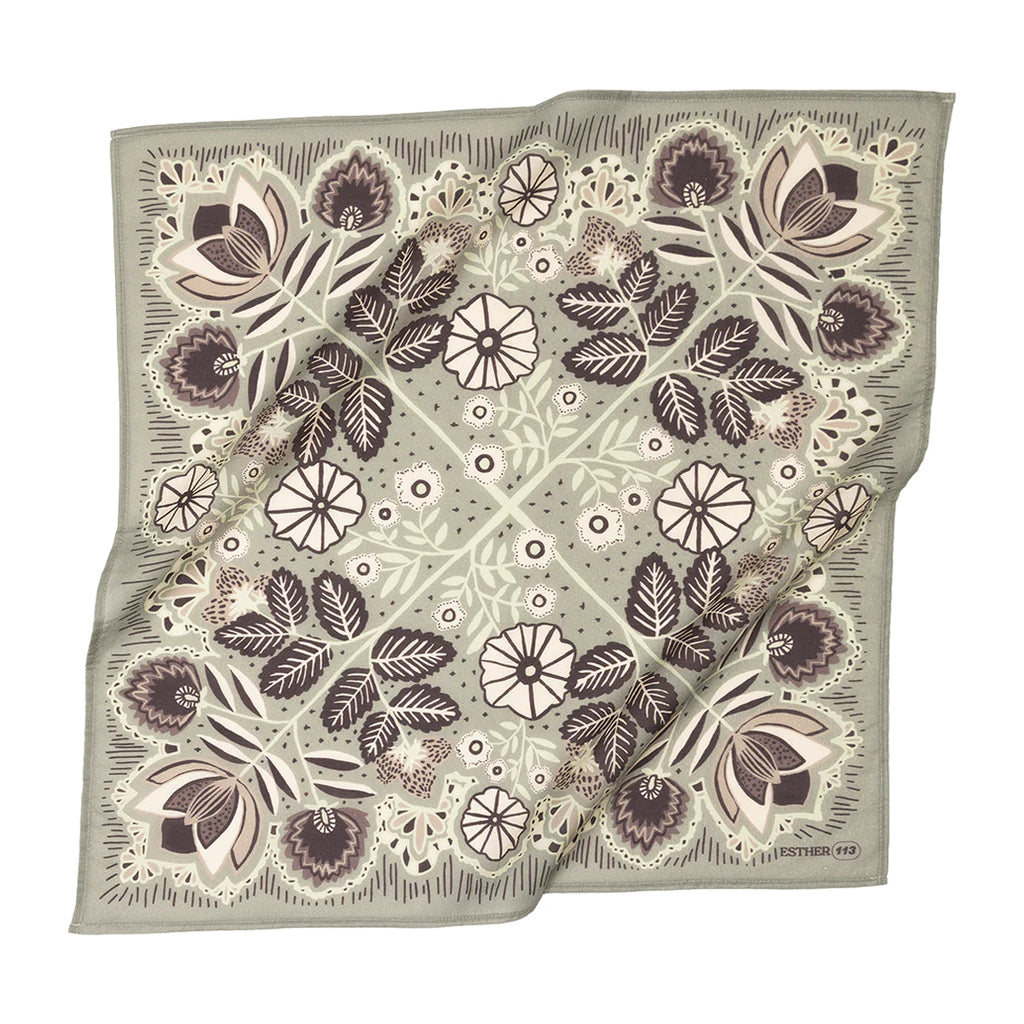 Hanker Esther Premium Cotton Handmade Bandana #113 new Neutral series-BluebirdMercantile