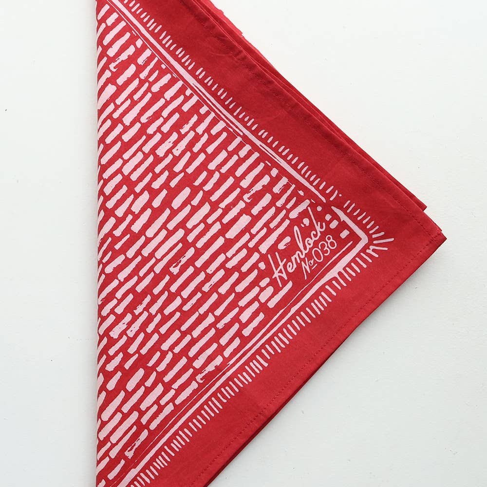 Hemlock Good Ruby Premium Cotton Handmade Bandana #38-BluebirdMercantile