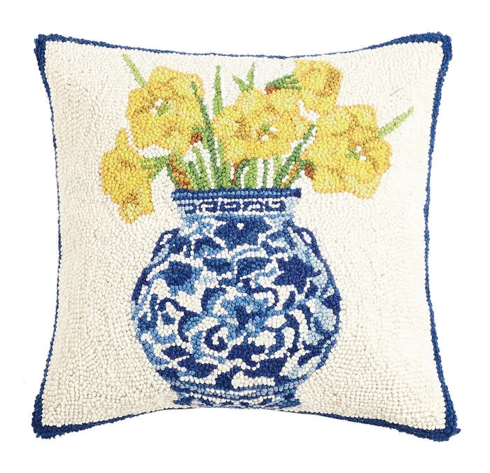 Hooked pillows- various designs-BluebirdMercantile