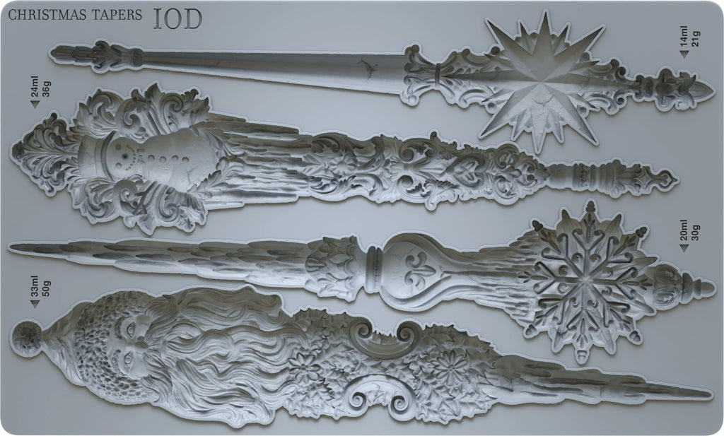 Iron Orchid Design Christmas Tapers 6x10 IOD Mould Limited Edition - Decor Mould