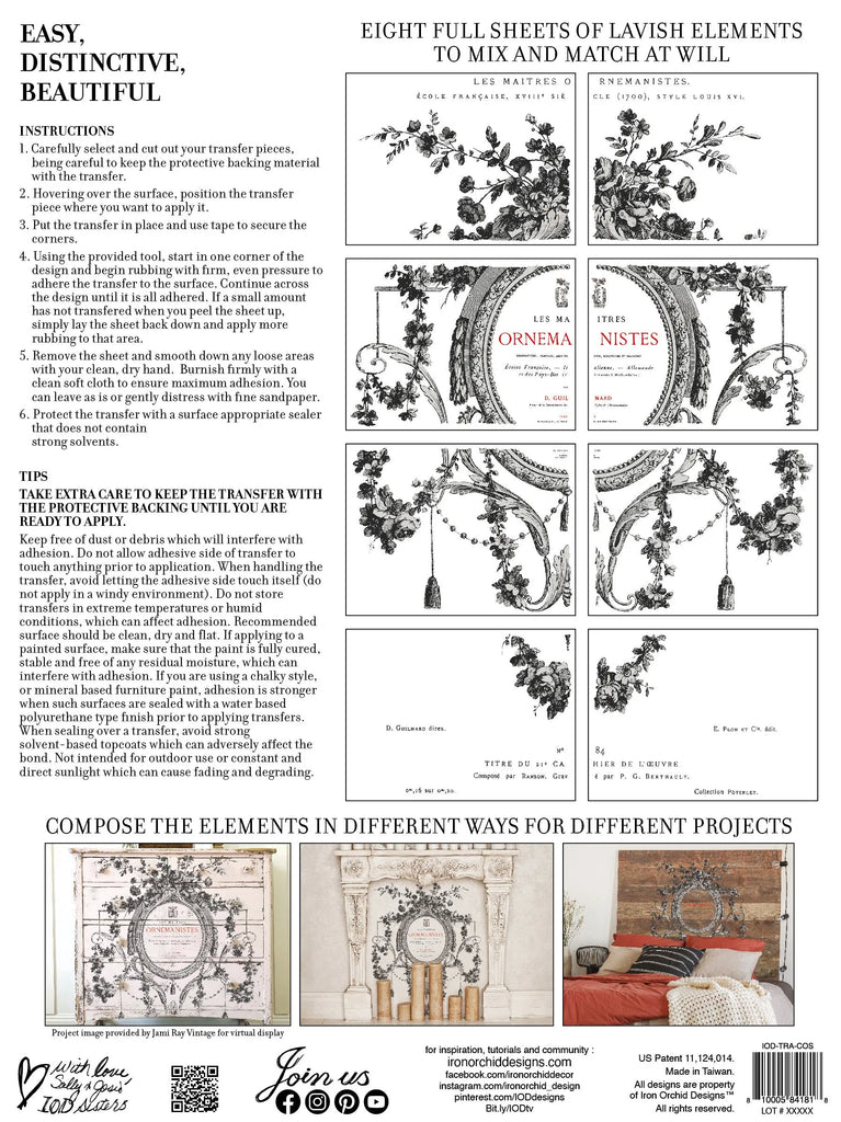 Iron Orchid Design Cosette IOD Transfer 12x16 Pad™-BluebirdMercantile