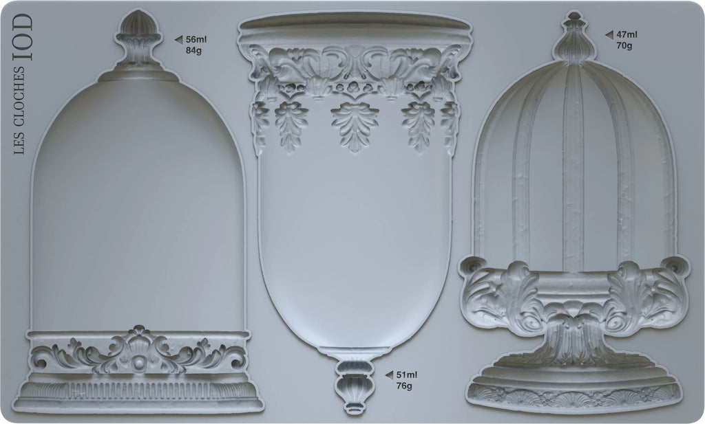 Iron Orchid Design Les Cloches 6x10 IOD Mould - Decor Mould