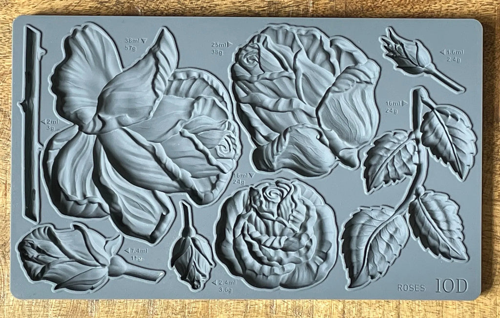 Iron Orchid Design ROSES 6×10 DECOR MOULDS™-BluebirdMercantile