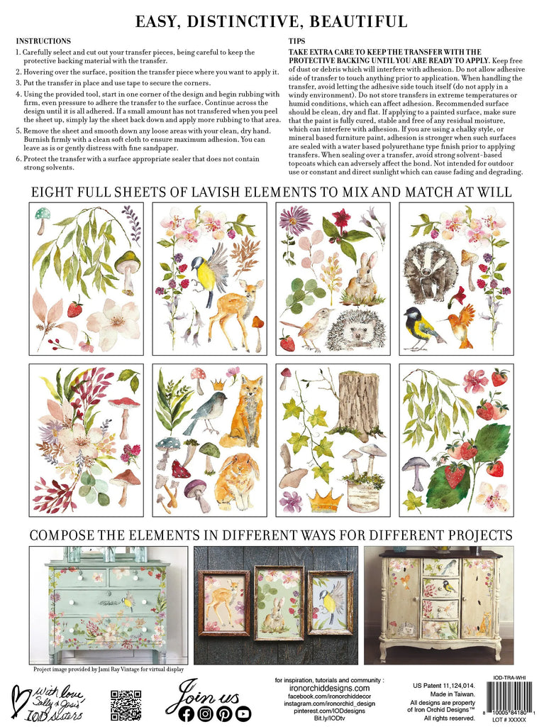 Iron Orchid Design Whispering Willow IOD Transfer 12x16 Pad™-BluebirdMercantile