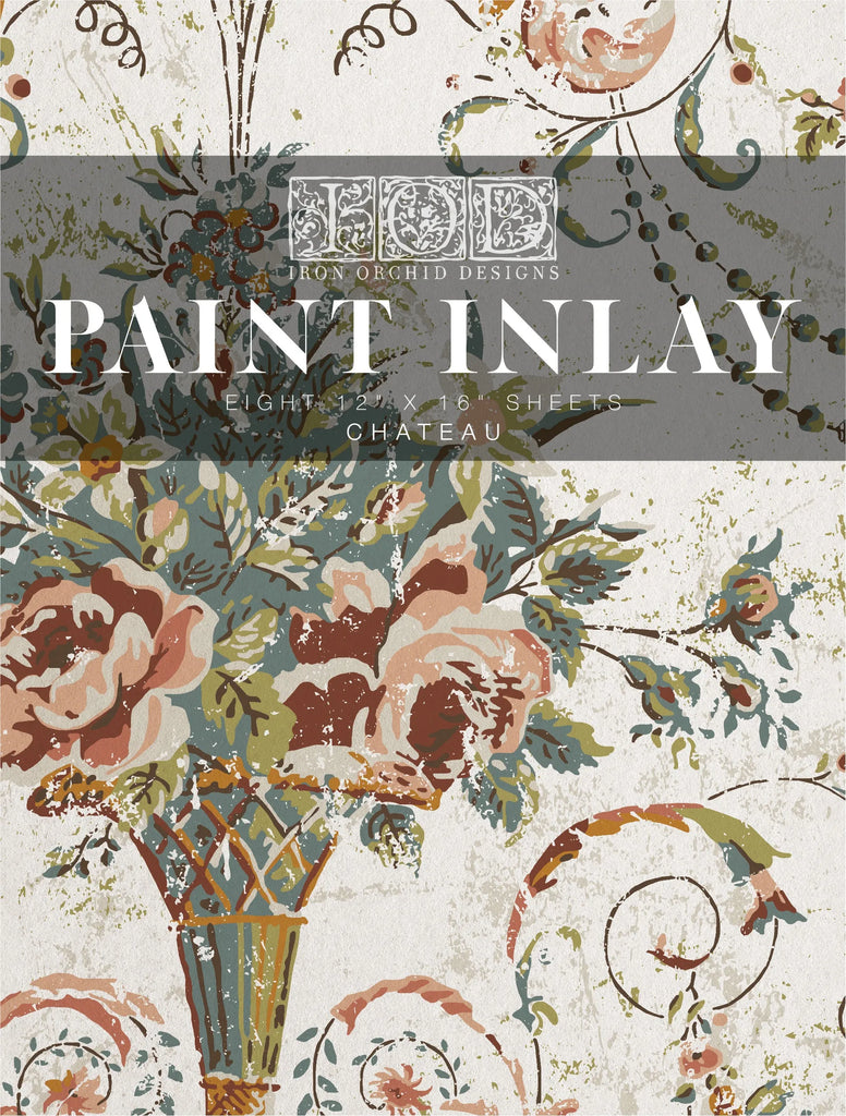 Iron Orchid Designs Chateau IOD Paint Inlay 12x16 Pad™ 8 sheets-BluebirdMercantile