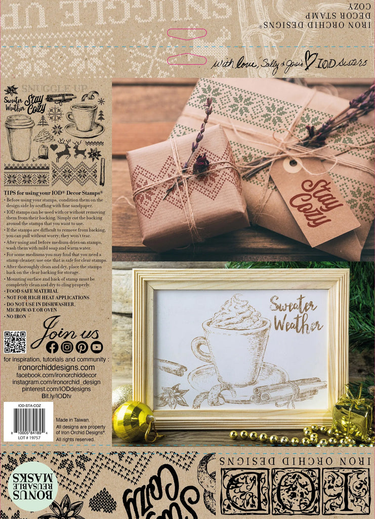 Iron Orchid Designs COZY Decor Stamp 12 x 12  Limited Edition-BluebirdMercantile