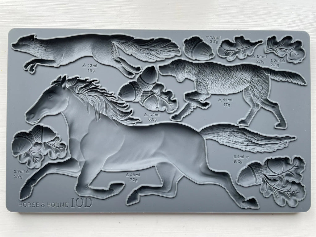 Iron Orchid Designs Horse & Hound 6X10 IOD Moulds™-BluebirdMercantile