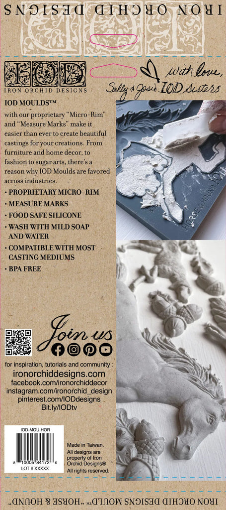 Iron Orchid Designs Horse & Hound 6X10 IOD Moulds™-BluebirdMercantile