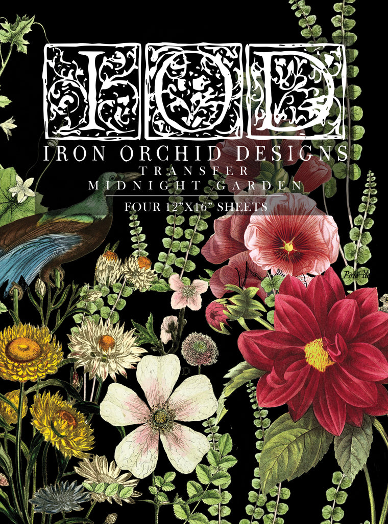 Iron Orchid Designs Midnight Garden 4 12 x 16 pages Decor Transfer-BluebirdMercantile