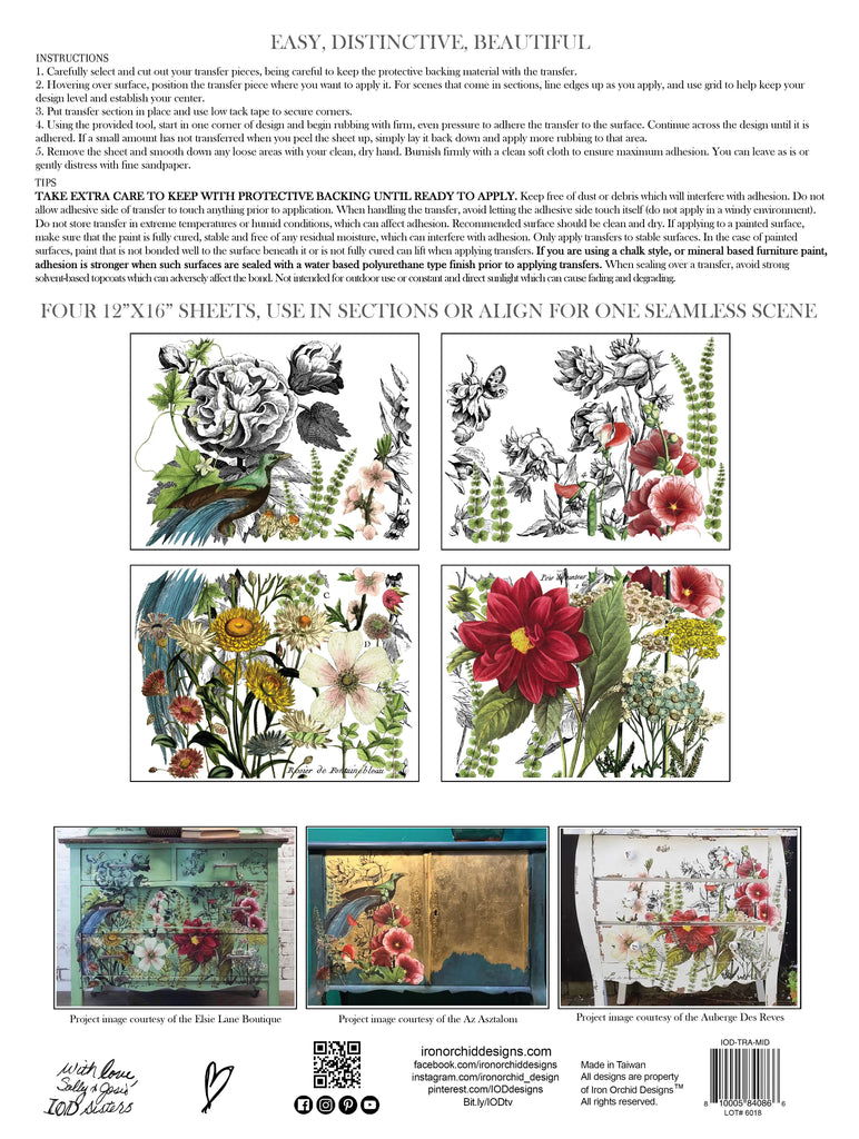 Iron Orchid Designs Midnight Garden 4 12 x 16 pages Decor Transfer-BluebirdMercantile