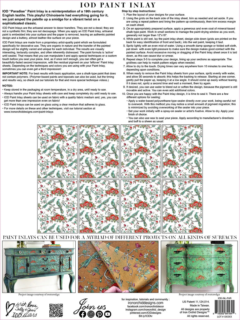 Iron Orchid Designs Paint Inlay Paradise 8 pages 12 x 16 in-BluebirdMercantile