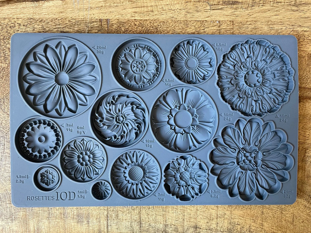 Iron Orchid Designs Rosettes 6×10 DECOR MOULDS-BluebirdMercantile