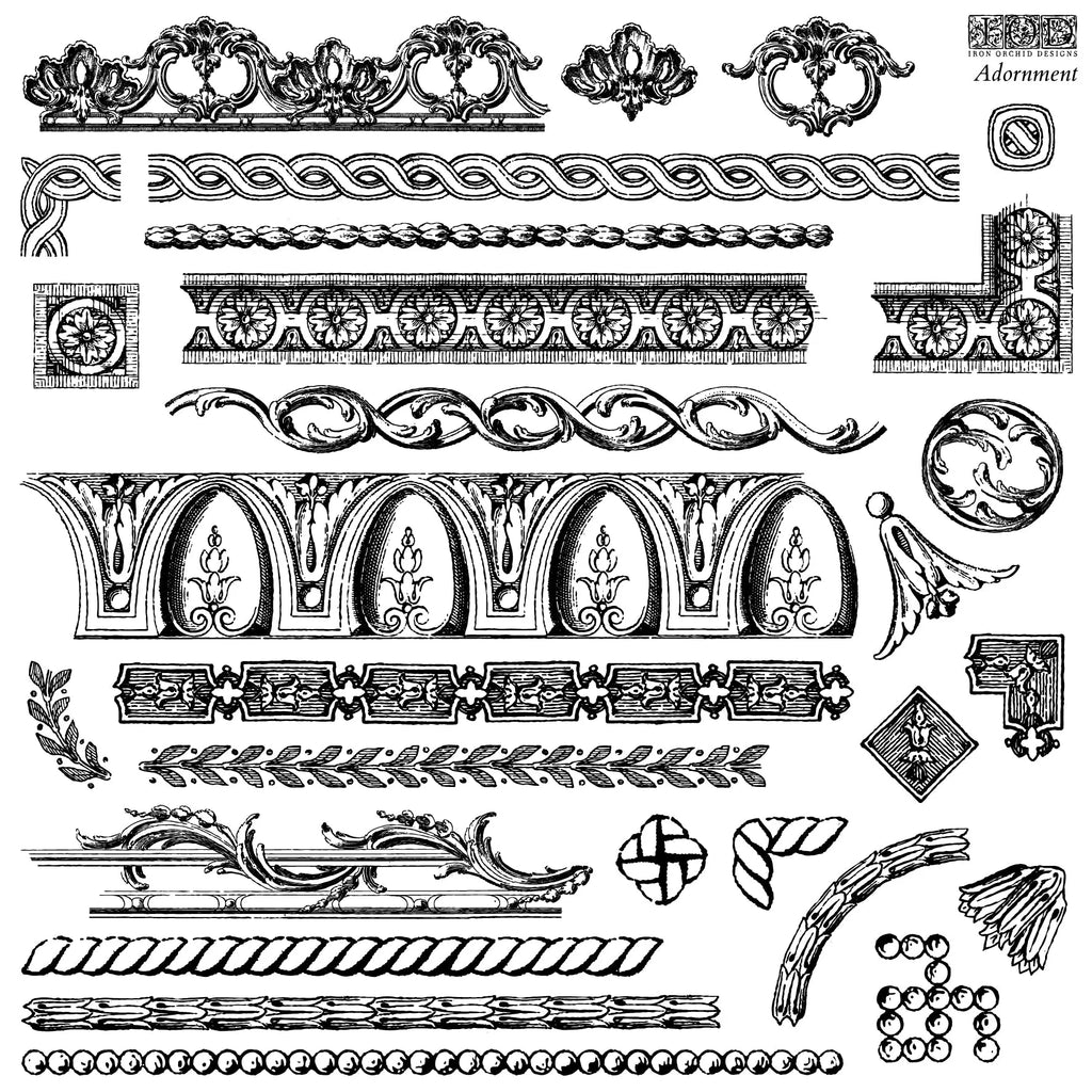 Iron Orchid Designs Summer IOD 2023 Adornments Decor Stamp 12 x 12-BluebirdMercantile