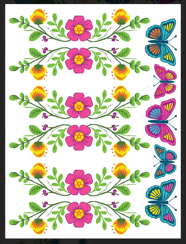 Iron Orchid Designs Iron Orchid Designs Vida Flora by Debi Beard DIY Paint IOD Paint Inlay 12x16 Pad™ 8 sheets-BluebirdMercantile