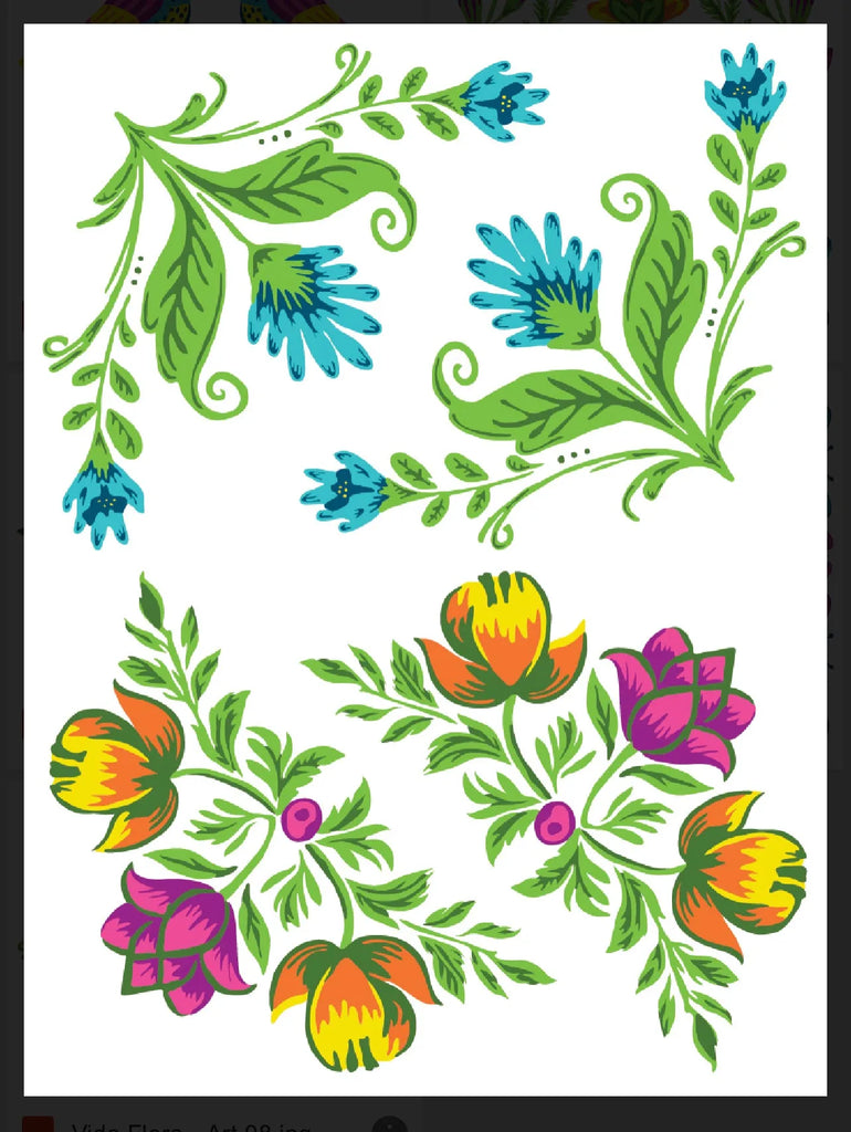 Iron Orchid Designs Iron Orchid Designs Vida Flora by Debi Beard DIY Paint IOD Paint Inlay 12x16 Pad™ 8 sheets-BluebirdMercantile