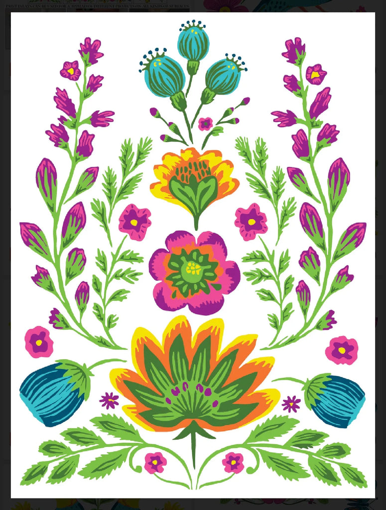 Iron Orchid Designs Iron Orchid Designs Vida Flora by Debi Beard DIY Paint IOD Paint Inlay 12x16 Pad™ 8 sheets-BluebirdMercantile