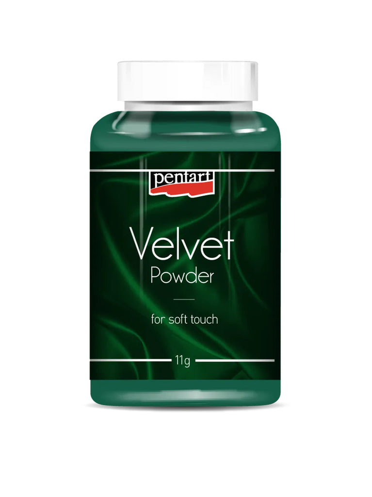 Pentart Velvet Powder 11 g - Green flocking powder-BluebirdMercantile