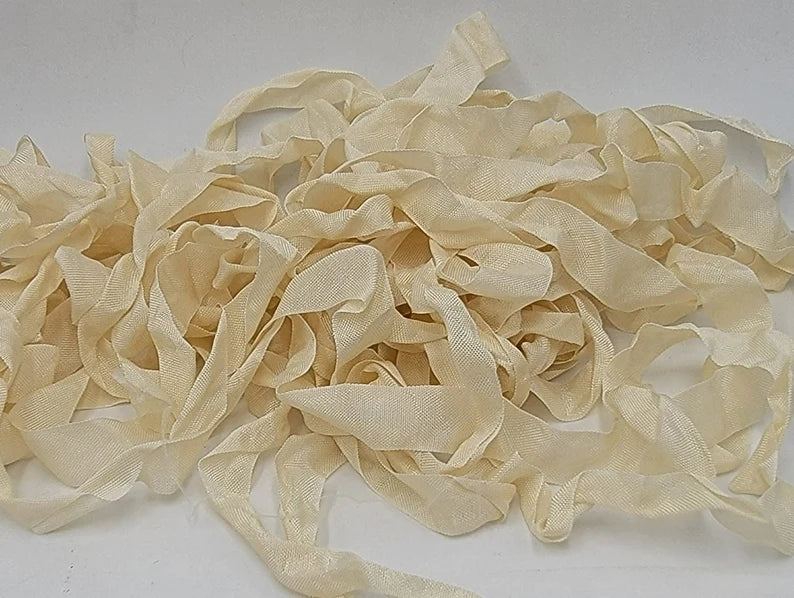 Silk aged ribbons-BluebirdMercantile